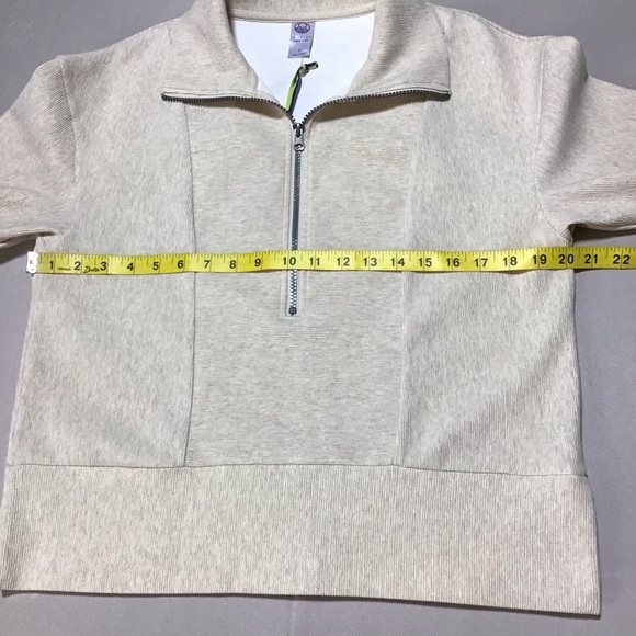 Beige Quarter-Zip Pullover - Picture 10 of 11